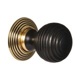 Victorian Cupboard Knob - Ebonised Beehive - Brass (single)