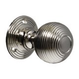 Victorian Door Knobs - Nickel Beehive